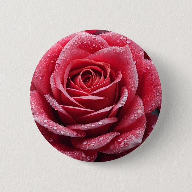 Badge Rond 5 Cm Conception de Rose unique générée par IA (Devant)