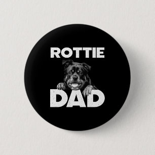 Badge Rond 5 Cm conception de Rottweiler pour homme papa rottie Ro