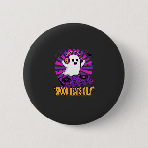 Badge Rond 5 Cm Conception de rythmes Halloween DJ fantôme effraya