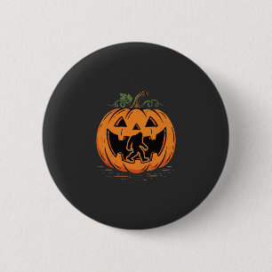 Badge Rond 5 Cm Conception de silhouette de citrouille Halloween B