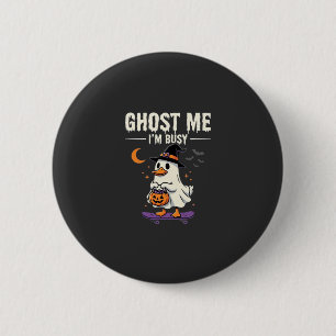 Badge Rond 5 Cm Conception de skateboard Canard Fantôme Halloween_