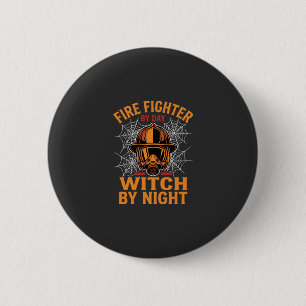Badge Rond 5 Cm Conception de sorcière de nuit d'Halloween de pomp