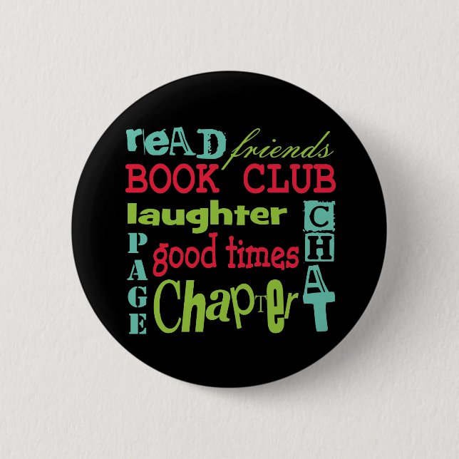 Badge Rond 5 Cm Conception de souterrain de club de lecture (Devant)