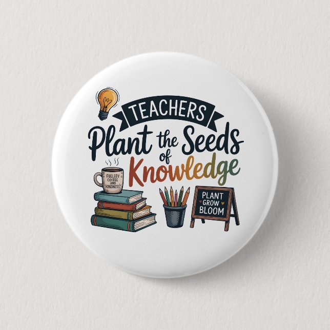 Badge Rond 5 Cm Conception de sublimation de cadeau pour enseignan (Devant)