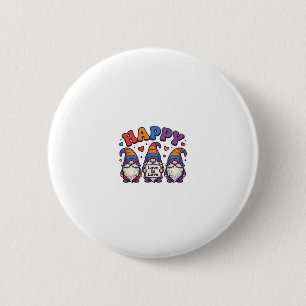 Badge Rond 5 Cm Conception de t-shirt arc-en-ciel Gnome du mois de