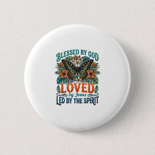 Badge Rond 5 Cm Conception de T-Shirt Chrétien Papillon Bénie_1