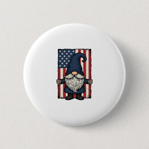 Badge Rond 5 Cm Conception de T-shirt de drapeau vintage Gnome pat