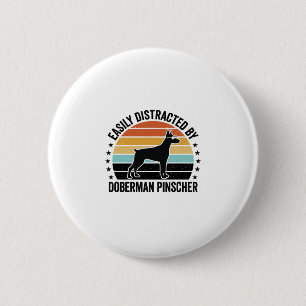 Badge Rond 5 Cm Conception de T-shirt graphique vintage Doberman P