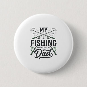 Badge Rond 5 Cm Conception de T-shirt gravée vintage Papa Pêche