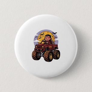 Badge Rond 5 Cm Conception de T-shirt Halloween de camion monstre