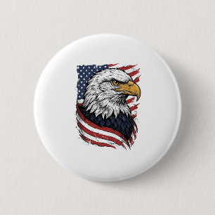 Badge Rond 5 Cm Conception de T-shirt patriotique Vintage Eagle Dr