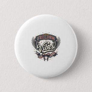 Badge Rond 5 Cm Conception de T-Shirt Patriotique Vintage Vibes de