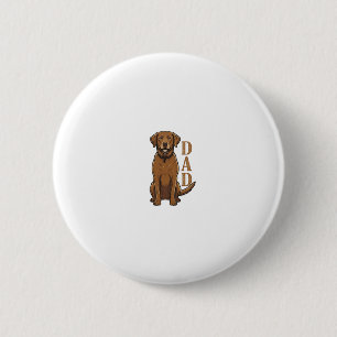 Badge Rond 5 Cm Conception de T-shirt pour papa de chien marron vi