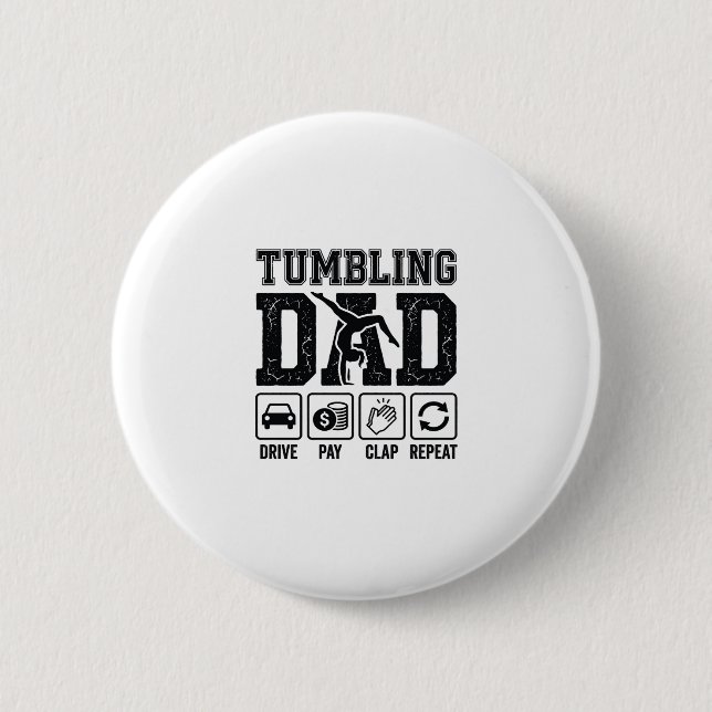 Badge Rond 5 Cm Conception de T-shirt Tumbling Dad Drive Pay Clap  (Devant)