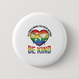 Badge Rond 5 Cm Conception de T-Shirt Vectoriel Cœur Arc-en-Ciel M