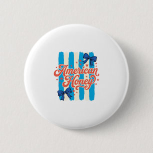 Badge Rond 5 Cm Conception de T-shirt vintage avec noeud patriotiq