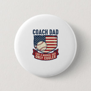 Badge Rond 5 Cm Conception de T-Shirt Vintage Patriotique de Baseb
