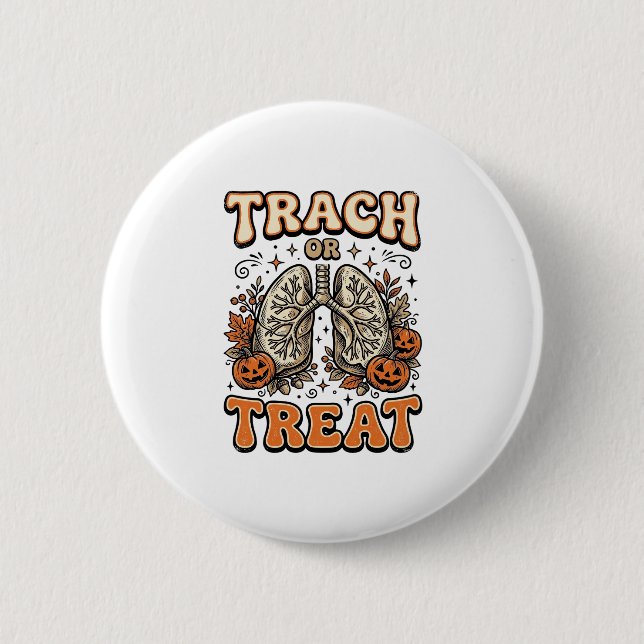 Badge Rond 5 Cm Conception de trachéotomie pour infirmière Hallowe (Devant)