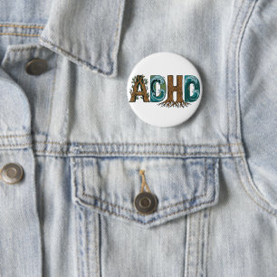 Badge Rond 5 Cm Conception de typographie Éléments de la nature TD