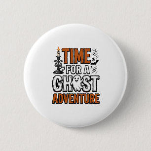 Badge Rond 5 Cm Conception de typographie vintage Halloween Ghost