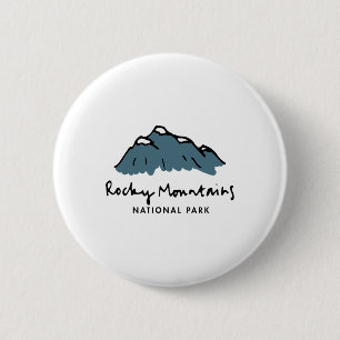 Badge Rond 5 Cm Conception de vacances en famille - Nat montagnes 