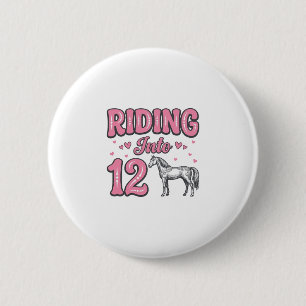Badge Rond 5 Cm Conception de vecteur de 12 ans de fête d'annivers