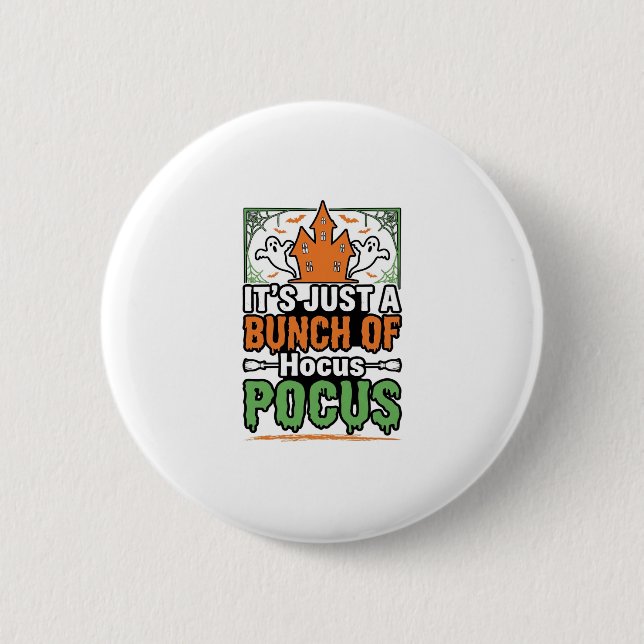 Badge Rond 5 Cm Conception de vecteur de citation Hocus Pocus Hall (Devant)