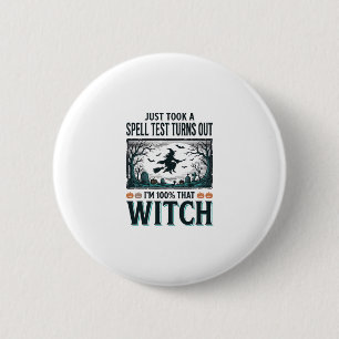 Badge Rond 5 Cm Conception de vecteur Halloween humour ADN sorcièr