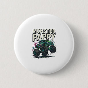 Badge Rond 5 Cm Conception de vecteur vintage de camion monstre Pa