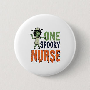 Badge Rond 5 Cm Conception de vecteur vintage Halloween infirmière