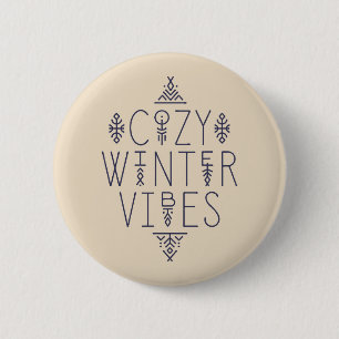 Badge Rond 5 Cm Conception de vidéos d'hiver