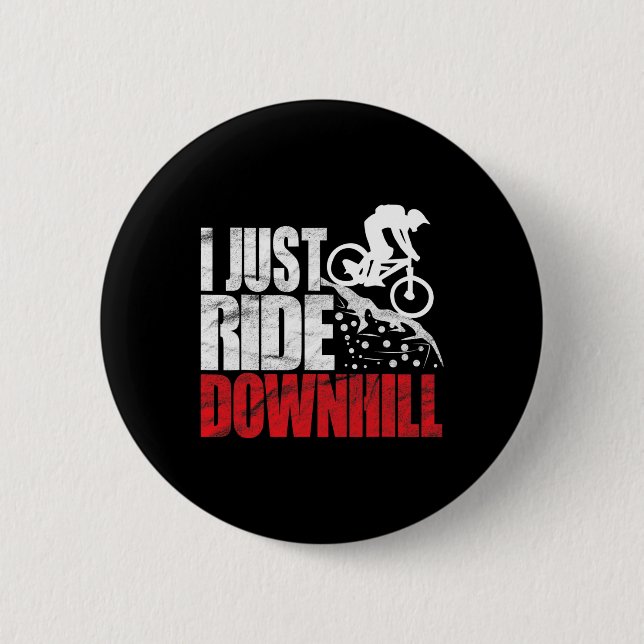 Badge Rond 5 Cm Conception de VTT pour le VTT en descente  (Devant)