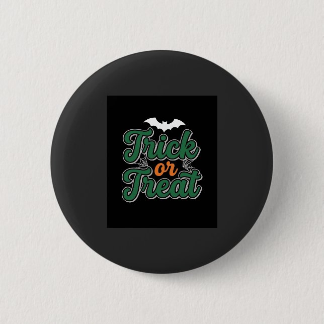 Badge Rond 5 Cm Conception de Web de chauve-souris de la fête d'Ha (Devant)