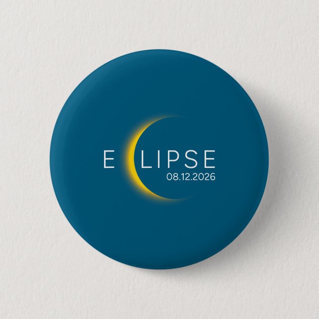 Badge Rond 5 Cm Conception d'éclipse solaire Éclipse solaire total (Devant)