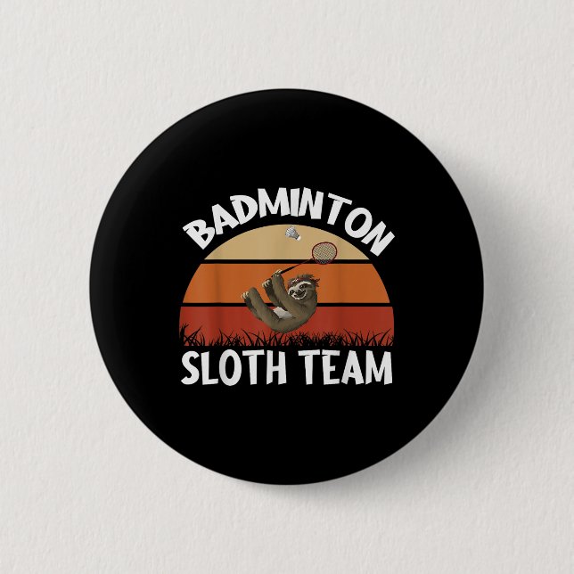 Badge Rond 5 Cm Conception d'équipe de badminton pour joueurs de b (Devant)