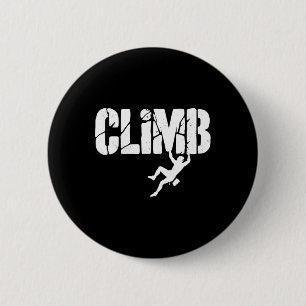 Badge Rond 5 Cm Conception d'escalade de roche en détresse pour gr