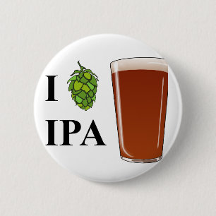 Badge Rond 5 Cm Conception d'IPA du "houblon" I