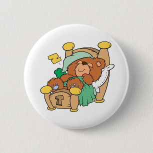 Badge Rond 5 Cm conception d'ours en peluche à sommeil soyeux