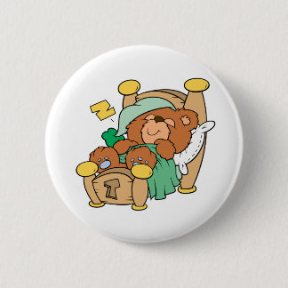 Badge Rond 5 Cm conception d'ours en peluche à sommeil soyeux