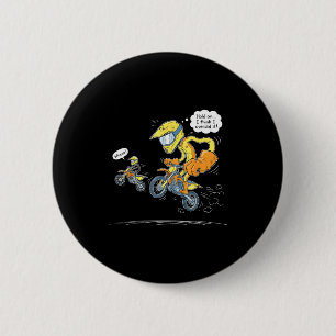 Badge Rond 5 Cm Conception drôle de course de moto cross père fils