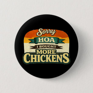 Badge Rond 5 Cm Conception drôle de propriétaire de poulet de bass