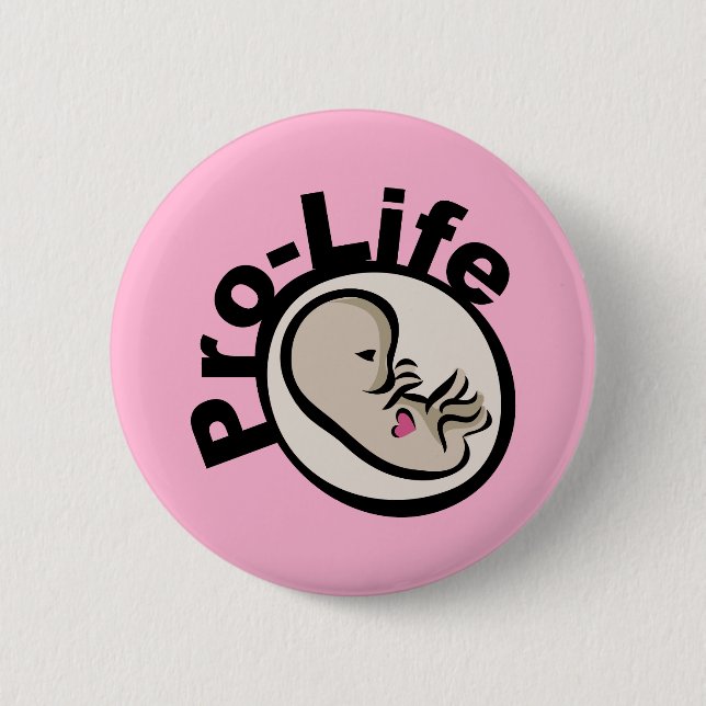 Badge Rond 5 Cm Conception du foetus pro-vie (Devant)