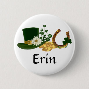 Badge Rond 5 Cm Conception du jour de St Patrick PERSONNALISABLE