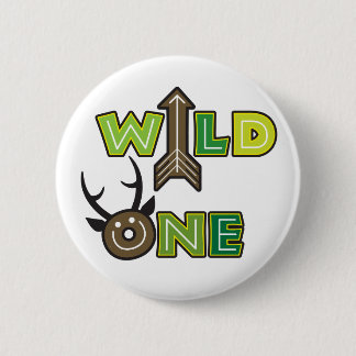 Badge Rond 5 Cm Conception d'un bouton sauvage