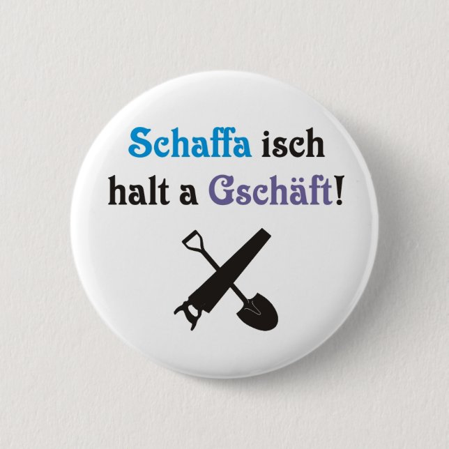 Badge Rond 5 Cm Conception faible du travail (Devant)