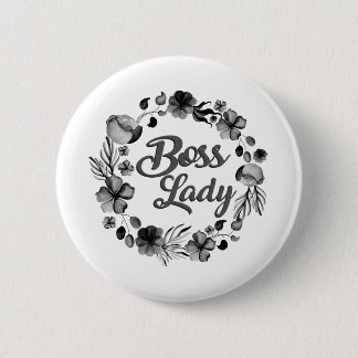 Badge Rond 5 Cm conception fleurie de dame de patron