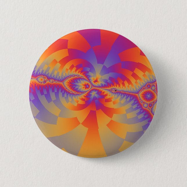 Badge Rond 5 Cm Conception fractale (Devant)