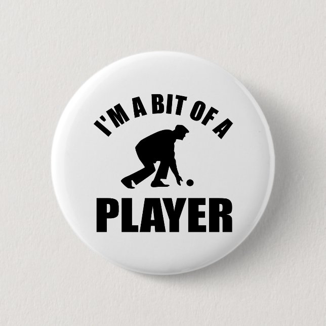 Badge Rond 5 Cm Conception fraîche de bowling de pelouse (Devant)