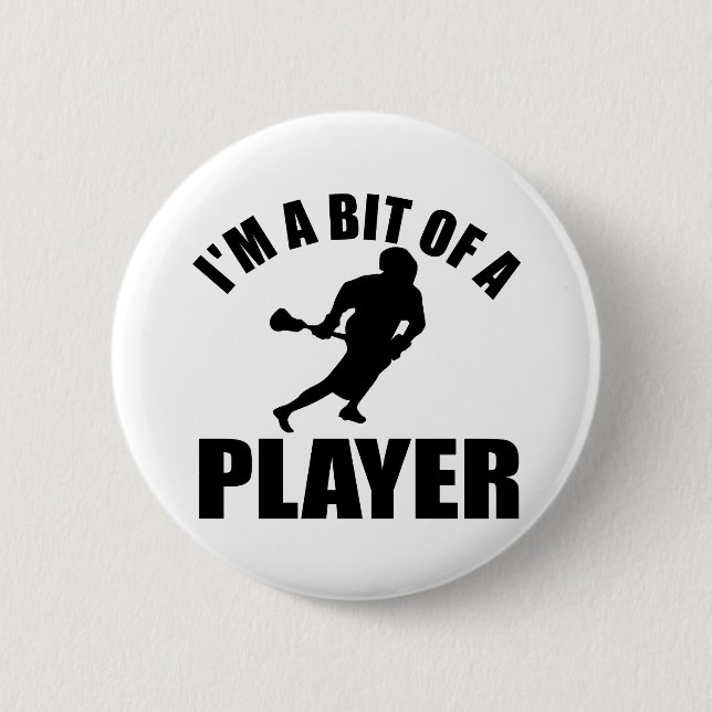 Badge Rond 5 Cm Conception fraîche de lacrosse (Devant)