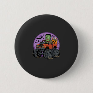 Badge Rond 5 Cm Conception graphique de camion monstre Frankenstei